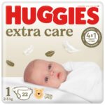 Підгузки Huggies Extra Care, розмір 1, 2-5 кг, 22 шт.