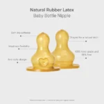 Змінні соски для пляшечки BIBS Bottle Nipple 2 шт Latex Slow Flow (повільний потік) - Зображення 3