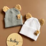Шапка в’язана двошарова з вушками Teddy з регульованим манжетом